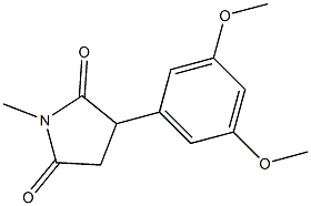 2-(3,5-Dimethoxyphenyl)-N-methylsuccinimide 结构式