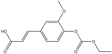 3-(4-Ethoxycarbonyloxy-3-methoxyphenyl)acrylic acid 结构式