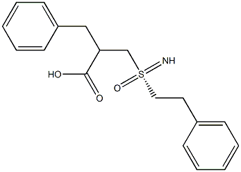 2-Benzyl-3-(S-phenethylsulfonimidoyl)propionic acid 结构式