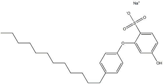 5-Hydroxy-4'-dodecyl[oxybisbenzene]-2-sulfonic acid sodium salt 结构式