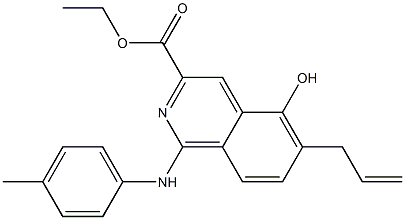 6-(2-Propenyl)-5-hydroxy-1-(p-methylanilino)isoquinoline-3-carboxylic acid ethyl ester 结构式