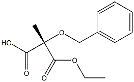 [S,(-)]-2-(Benzyloxy)-2-methylmalonic acid hydrogen 1-ethyl ester 结构式