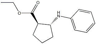 (1R,2R)-2-(Phenylamino)cyclopentane-1-carboxylic acid ethyl ester 结构式