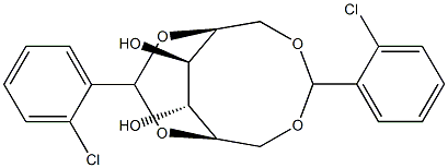1-O,6-O:2-O,5-O-Bis(2-chlorobenzylidene)-L-glucitol 结构式