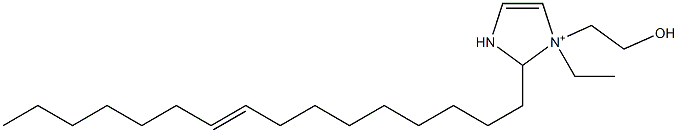 1-Ethyl-2-(9-hexadecenyl)-1-(2-hydroxyethyl)-4-imidazoline-1-ium 结构式