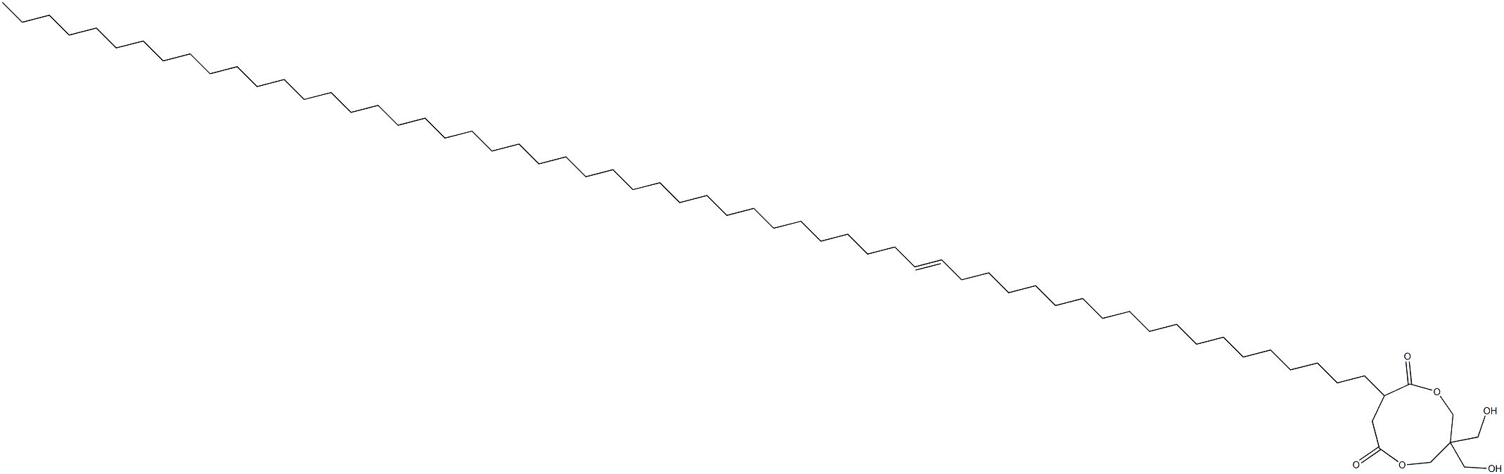 3,3-Bis(hydroxymethyl)-8-(19-nonapentacontenyl)-1,5-dioxacyclononane-6,9-dione 结构式