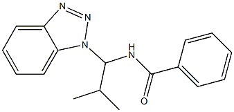 N-[1-(1H-Benzotriazol-1-yl)-2-methylpropyl]benzamide 结构式