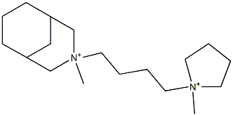 1-Methyl-1-[4-[3-methyl-3-azoniabicyclo[3.3.1]nonan-3-yl]butyl]pyrrolidinium 结构式