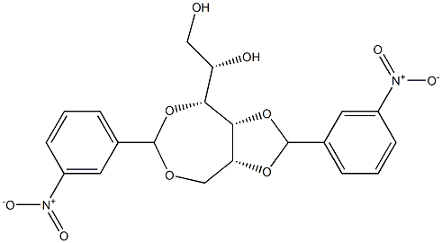 3-O,6-O:4-O,5-O-Bis(3-nitrobenzylidene)-D-glucitol 结构式