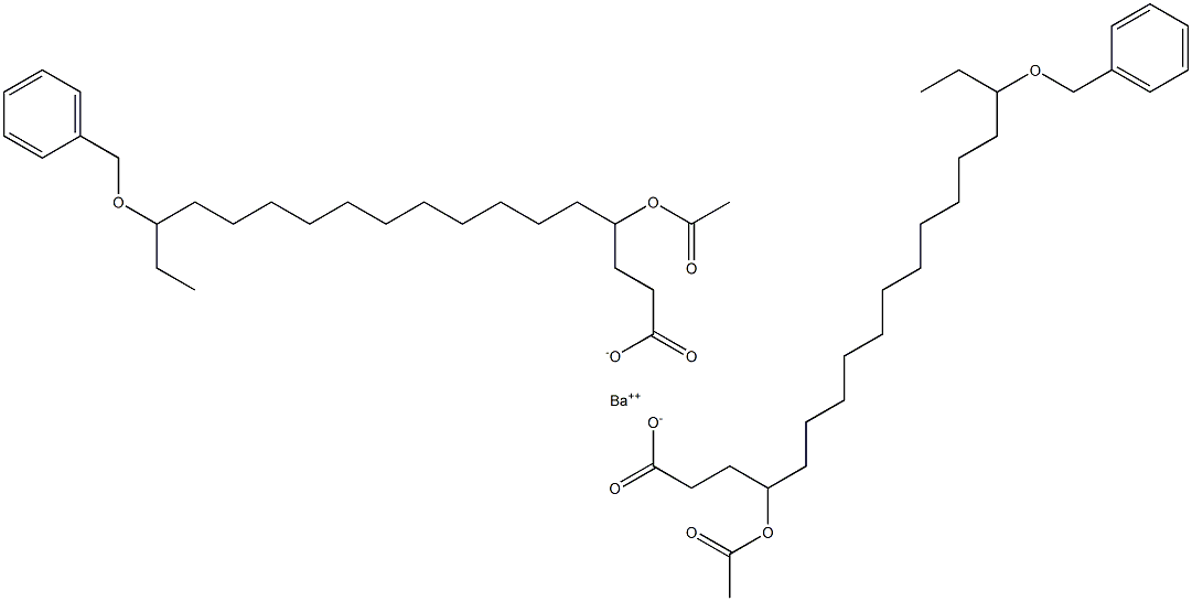 Bis(16-benzyloxy-4-acetyloxystearic acid)barium salt 结构式