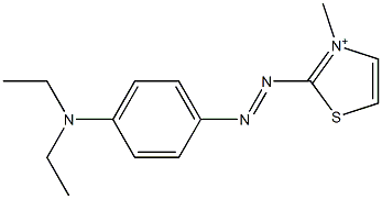 2-[[4-(Diethylamino)phenyl]azo]-3-methylthiazol-3-ium 结构式