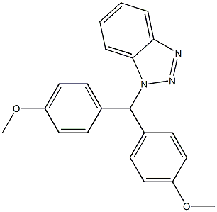 1-[Bis(4-methoxyphenyl)methyl]-1H-benzotriazole 结构式