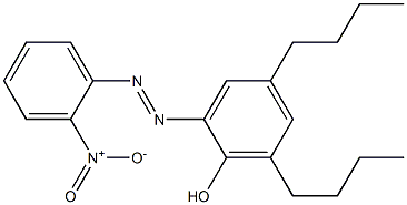 4,6-Dibutyl-2-(2-nitrophenylazo)phenol 结构式