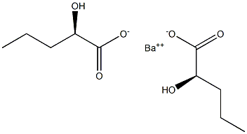 Bis[[R,(+)]-2-hydroxyvaleric acid] barium salt 结构式