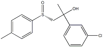 (R)-1-Methyl-1-(3-chlorophenyl)-2-(4-methylphenylsulfinyl)ethanol 结构式