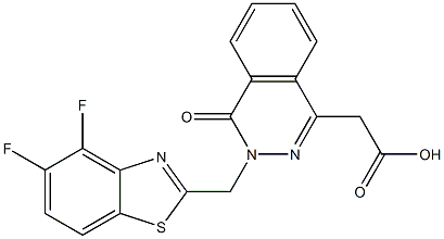 3-[(4,5-Difluoro-2-benzothiazolyl)methyl]-3,4-dihydro-4-oxophthalazine-1-acetic acid 结构式