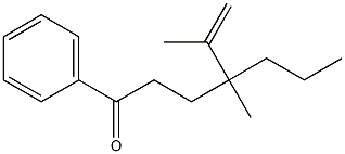 1-Phenyl-4-methyl-4-(1-methylethenyl)-1-heptanone 结构式