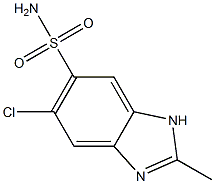 5-Chloro-2-methyl-6-sulfamyl-1H-benzimidazole 结构式