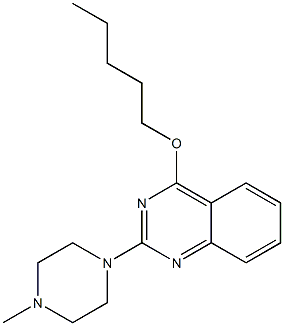 2-[4-Methyl-1-piperazinyl]-4-pentyloxyquinazoline 结构式