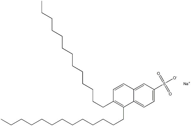 5,6-Ditridecyl-2-naphthalenesulfonic acid sodium salt 结构式