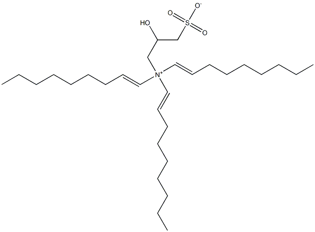 N,N-Di(1-nonenyl)-N-(2-hydroxy-3-sulfonatopropyl)-1-nonen-1-aminium 结构式