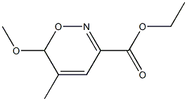 5-Methyl-6-methoxy-6H-1,2-oxazine-3-carboxylic acid ethyl ester 结构式