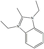 1,3-Diethyl-2-methyl-1H-benzimidazol-3-ium 结构式