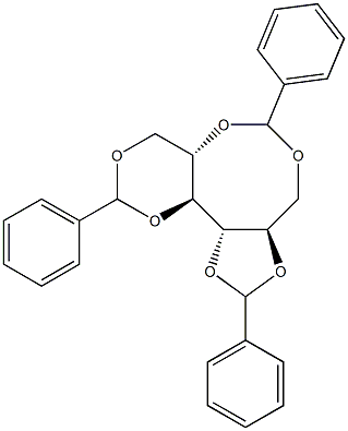 1-O,5-O:2-O,3-O:4-O,6-O-Tribenzylidene-L-glucitol 结构式