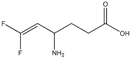 4-Amino-6,6-difluoro-5-hexenoic acid 结构式