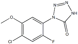 1-(2-Fluoro-4-chloro-5-methoxyphenyl)-1H-tetrazol-5(4H)-one 结构式