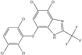 4,5-Dichloro-7-(2,3,6-trichlorophenoxy)-2-trifluoromethyl-1H-benzimidazole 结构式