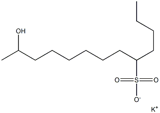 12-Hydroxytridecane-5-sulfonic acid potassium salt 结构式