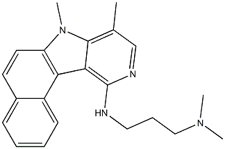 11-(3-Dimethylaminopropylamino)-7,8-dimethyl-7H-benzo[e]pyrido[4,3-b]indole 结构式