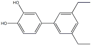 4-(3,5-Diethylphenyl)benzene-1,2-diol 结构式