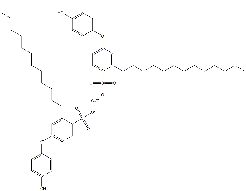 Bis(4'-hydroxy-3-tridecyl[oxybisbenzene]-4-sulfonic acid)calcium salt 结构式