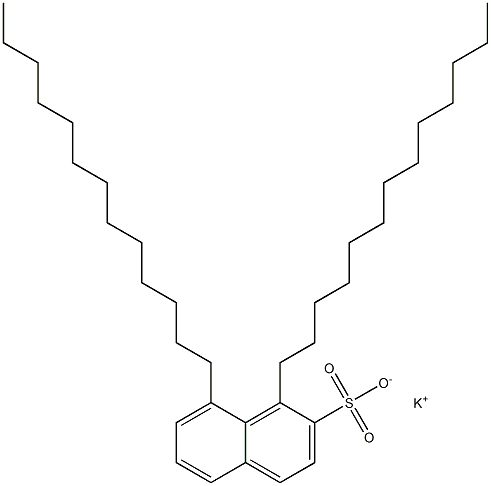 1,8-Ditridecyl-2-naphthalenesulfonic acid potassium salt 结构式