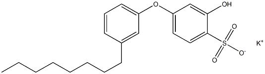 3-Hydroxy-3'-octyl[oxybisbenzene]-4-sulfonic acid potassium salt 结构式