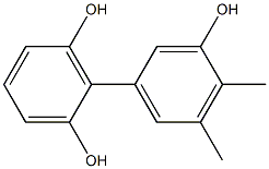 4',5'-Dimethyl-1,1'-biphenyl-2,3',6-triol 结构式