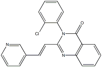 3-(2-Chlorophenyl)-2-[2-(3-pyridyl)ethenyl]quinazolin-4(3H)-one 结构式