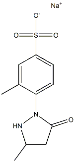 3-Methyl-4-(3-methyl-5-oxopyrazolidin-1-yl)benzenesulfonic acid sodium salt 结构式