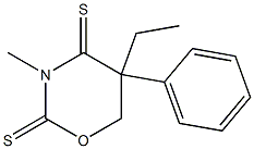 5,6-Dihydro-5-ethyl-3-methyl-5-phenyl-2H-1,3-oxazine-2,4(3H)-dithione 结构式