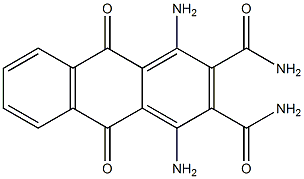 1,4-Diamino-9,10-dihydro-9,10-dioxoanthracene-2,3-dicarboxamide 结构式