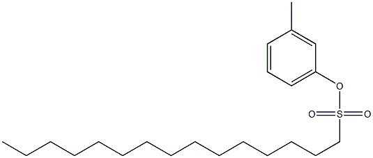 1-Pentadecanesulfonic acid 3-methylphenyl ester 结构式