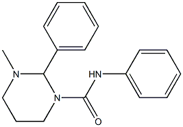 1-Methyl-2-phenyl-3-(phenylcarbamoyl)hexahydropyrimidine 结构式