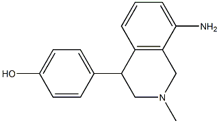 8-Amino-2-methyl-4-(4-hydroxyphenyl)-1,2,3,4-tetrahydroisoquinoline 结构式