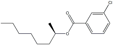 (-)-m-Chlorobenzoic acid (R)-1-methylheptyl ester 结构式