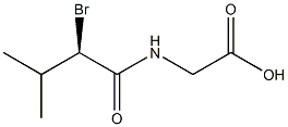 (+)-N-[(R)-2-Bromo-3-methylbutyryl]glycine 结构式