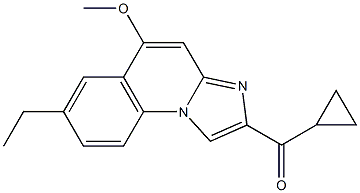 2-Cyclopropylcarbonyl-7-ethyl-5-methoxyimidazo[1,2-a]quinoline 结构式