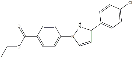 4-[3-(4-Chlorophenyl)-4-pyrazolin-1-yl]benzoic acid ethyl ester 结构式