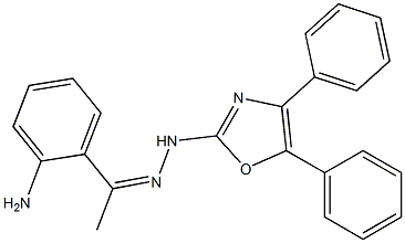2'-Aminoacetophenone (4,5-diphenyloxazol-2-yl)hydrazone 结构式